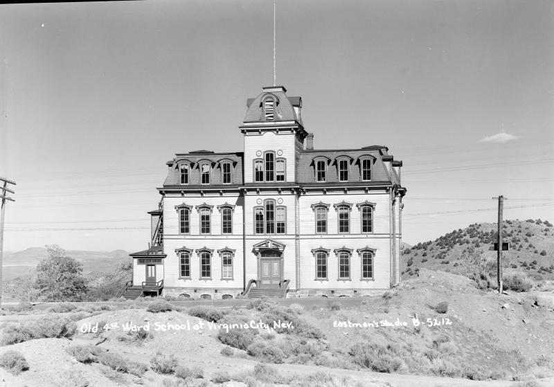 The abandoned Fourth Ward School photographed in 1947 by Jervie Henry Eastman